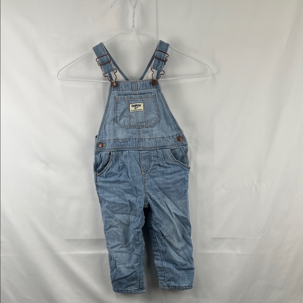 Osh Kosh - Overalls - Jeans - Fleece Lined - Med/Light Blue - 24 months